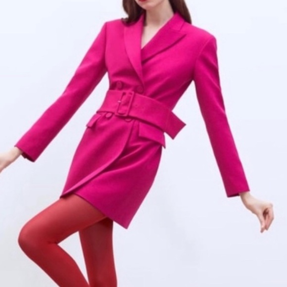 blazer dress zara pink Zara | Dresses | Zara Hot Pink Blazer Dress